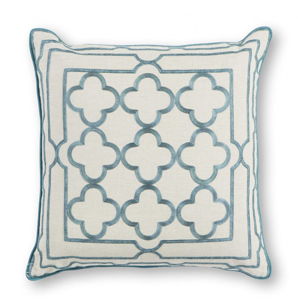 18" X 18" Cotton Teal Pillow 353334 By Homeroots