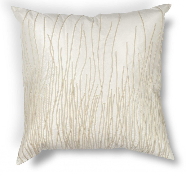 18" X 18" Cotton Ivory Pillow 353382 By Homeroots