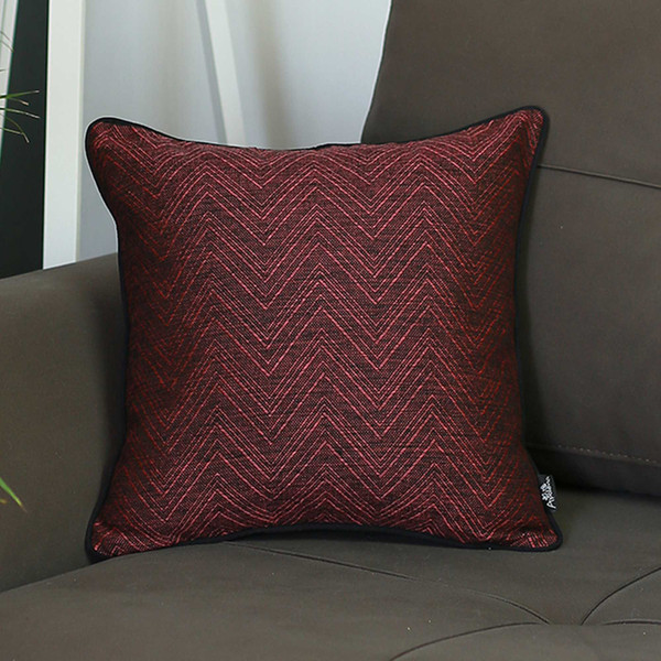 17"X 17" Jacquard Zigzag Decorative Throw Pillow Cover 355263 By Homeroots