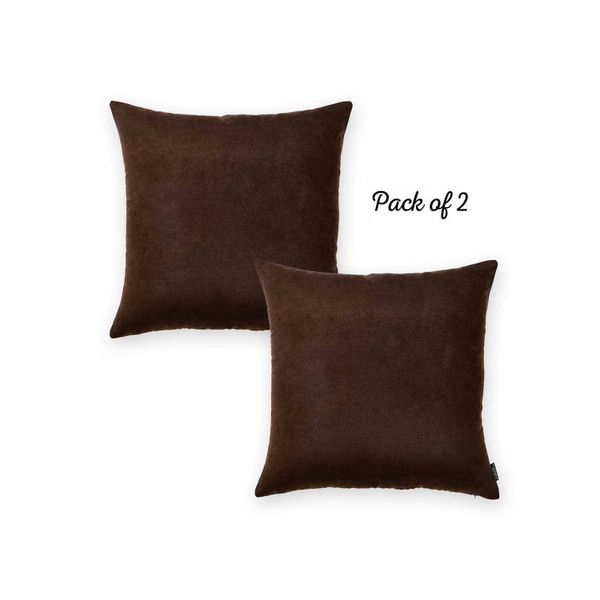 20"X20" Brown Honey Decorative Throw Pillow Cover (2 Pcs In Set) 355488 By Homeroots