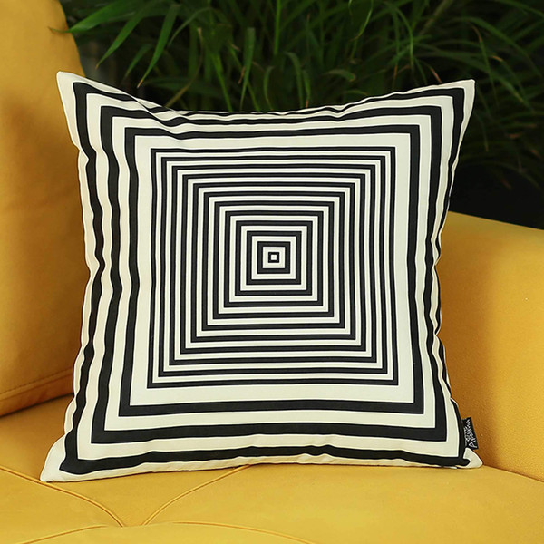 18"X18" Skandi Bw Focus Decorative Throw Pillow Cover Printed 355595 By Homeroots