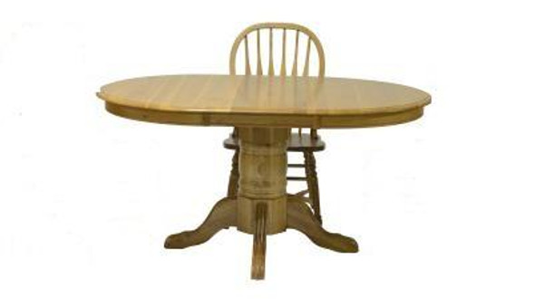 42" X 60" X 30" Harvest Oak Hardwood Pedestal Table 356250 By Homeroots