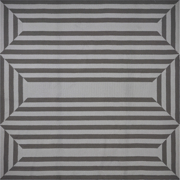 7' Square Uv-Treated Polypropylene Charcoal Area Rug 354102 By Homeroots