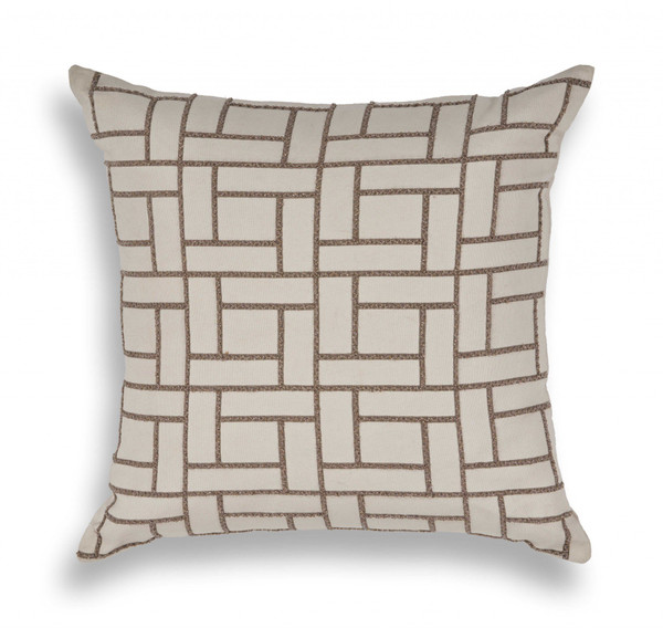 20" X 20" Tan Pillow 353472 By Homeroots