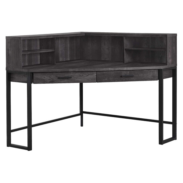 47.5" X 47.5" X 42" Black, Particle Board, Hollow-Core, Metal - Computer Desk 333559 By Homeroots