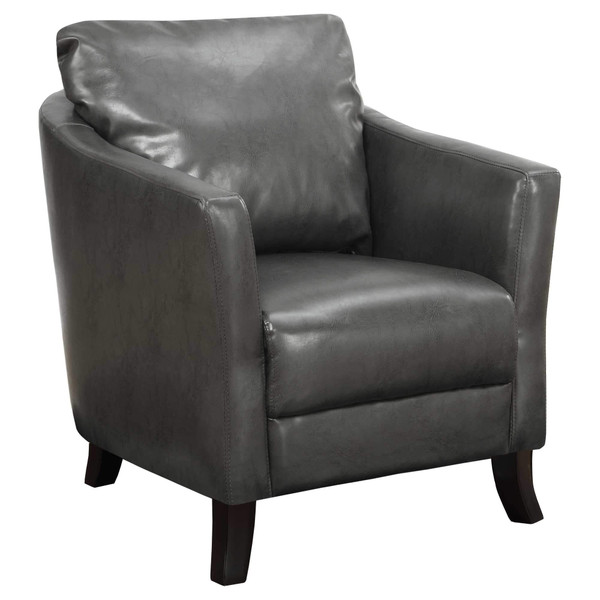 33" X 29.75" X 35" Charcoal Grey/Leather-Look - Accent Chair 333598 By Homeroots