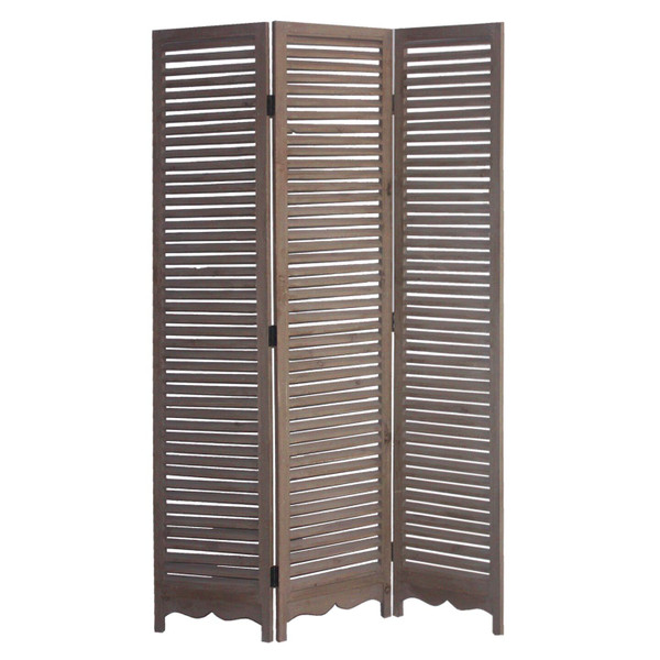48" X 1" X 71" Brown, Wood Tuscan - Screen 342751 By Homeroots
