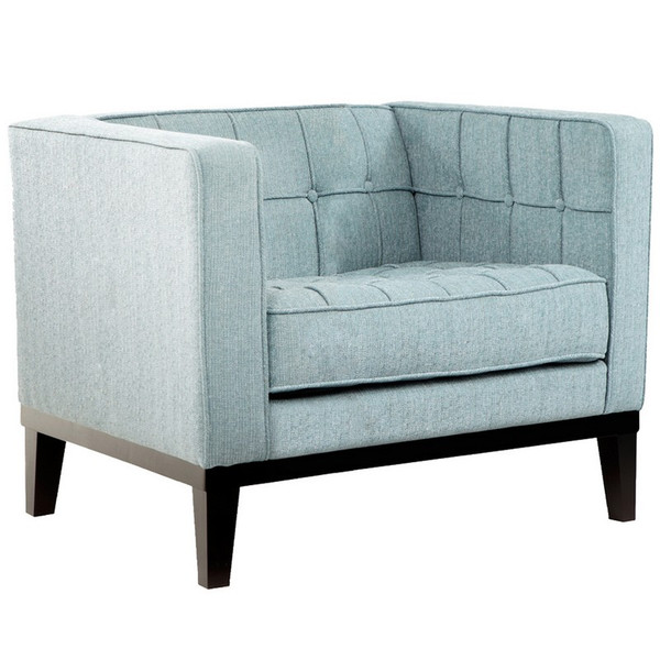 Armen Living Roxbury Spa Blue Fabric Arm Chair - LC10101SB
