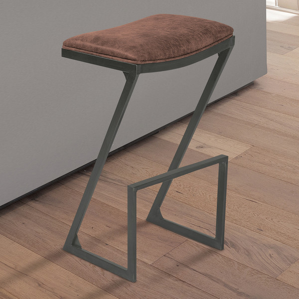 Armen Living Backless Barstool In Mineral Finish LCAT30BATO