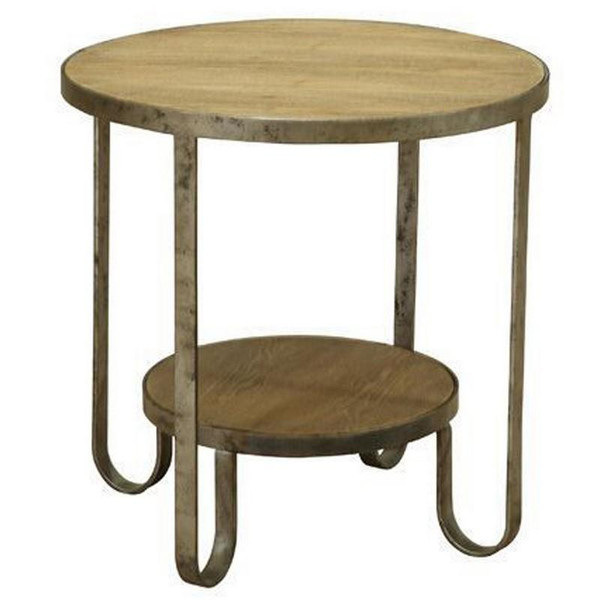 Armen Living Barstow End Table With Gunmetal Frame LCBALAGN