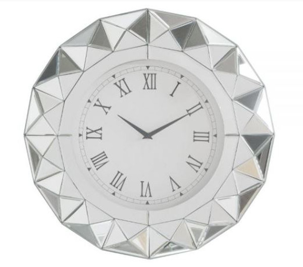 20" X 2" X 20" Mirrored Analog Wall Clock 332497 By Homeroots