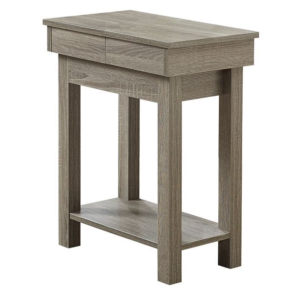 20" X 11.75" X 24" Dark Taupe, Particle Board, Hollow-Core, Storage - Accent Table 333083 By Homeroots