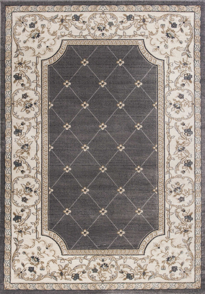 5'3" X 7'7" Polypropylene Grey/Ivory Area Rug 354050 By Homeroots