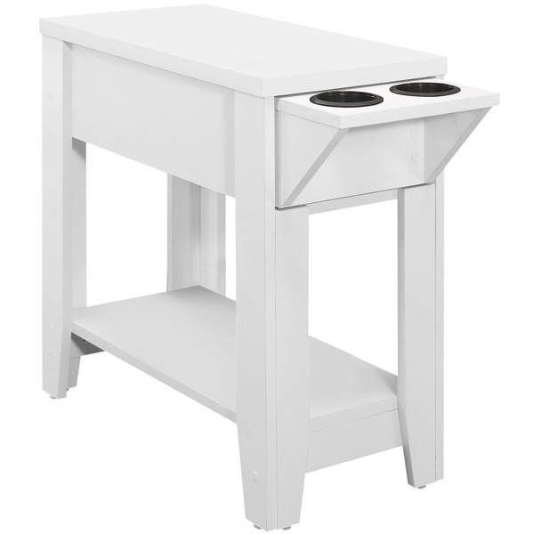 24" X 11.5" X 24" White, Particle Board, Hollow-Core - Accent Table 333087 By Homeroots