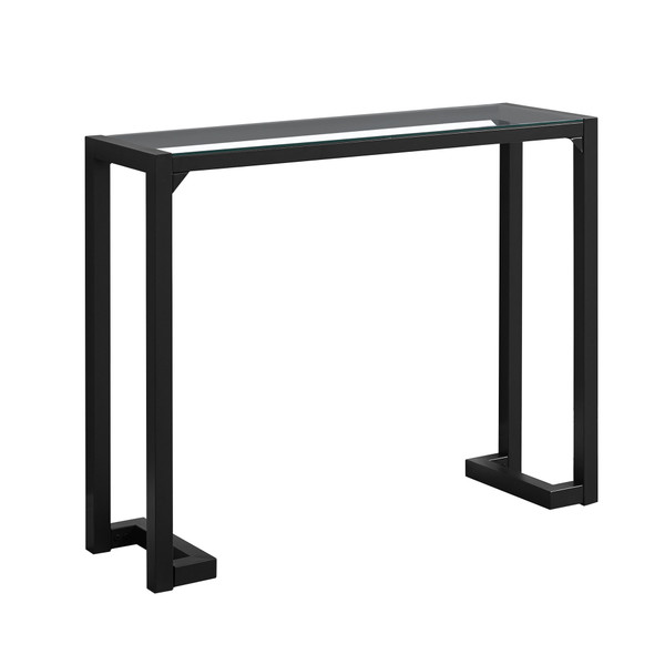 12" X 42" X 32" Black, Tempered Metal - Accent Table 332721 By Homeroots