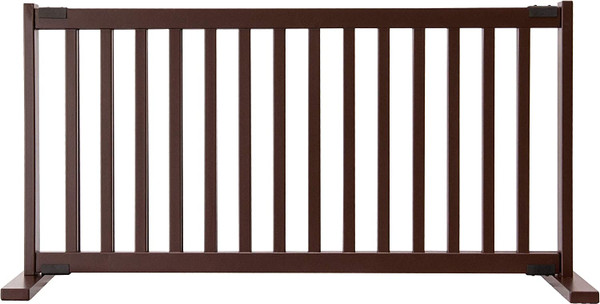 Amish Craftsman Kensington Series Free Standing Solid Wood Pet Gate - Large - Mahogany DA803 By Dynamic Accents