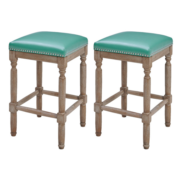New Pacific Direct Ernie Bonded Leather Counter Stool, (Set Of 2) 3900057-323