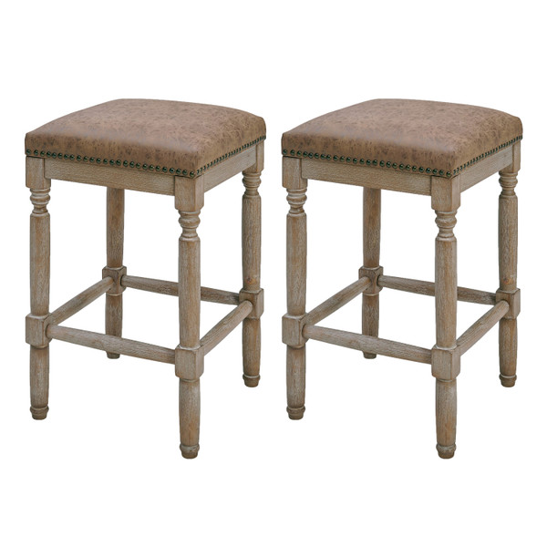 New Pacific Direct Ernie Pu Counter Stool, (Set Of 2) 3900056-NCE