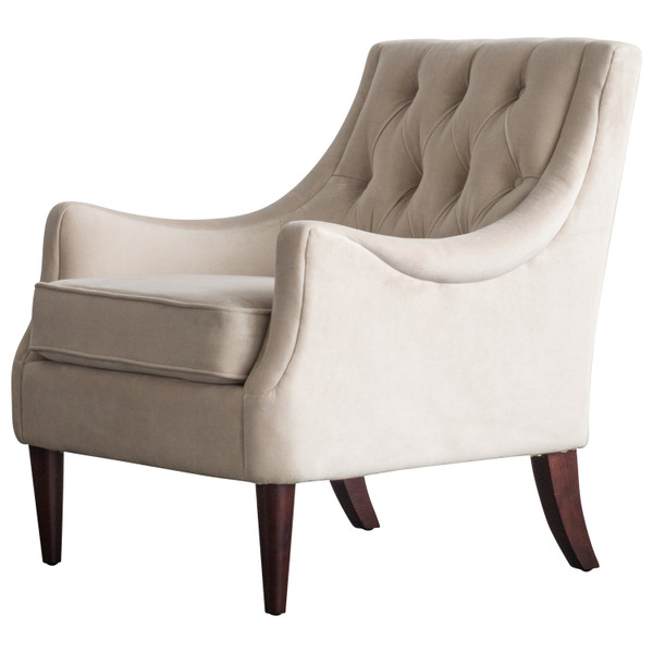 New Pacific Direct Marlene Velvet Fabric Tufted Accent Chair 1900121-346