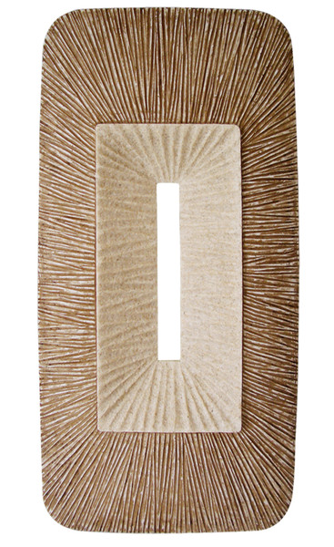 Rectangular Double Layer Ribbed Wall Plaque 24" X 12" X 2' (Pack Of 2) SGS4149-76F By Screen Gems