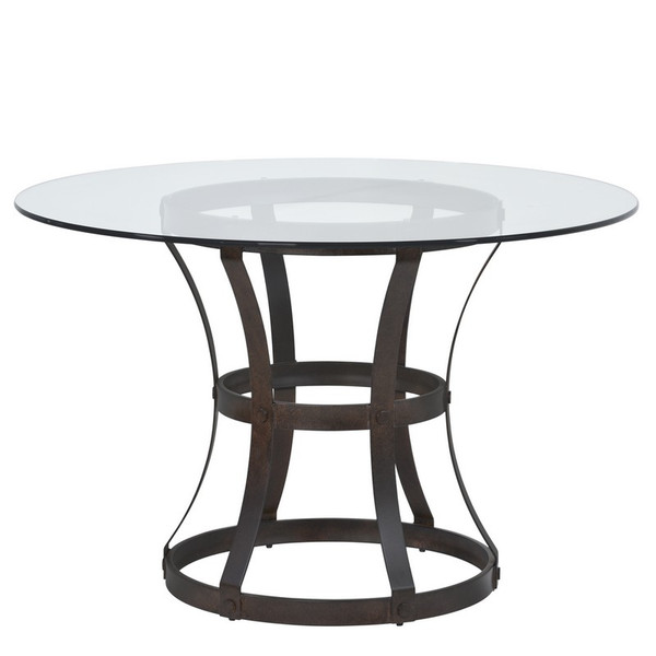 Armen Living Vancouver Round Dining Table LCVADIBAAB