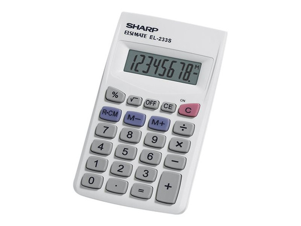 Sharp El233Sb 8 Digit Handheld Basic Calculator SHREL233 By Arlington