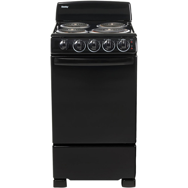 Danby 20" Electric Range, Coil Elements,Push & Turn Safety Knobs,Manual Clean DER202B
