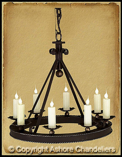 Ashore 6 Light Jones Chandelier In Walnut CH-9431-6