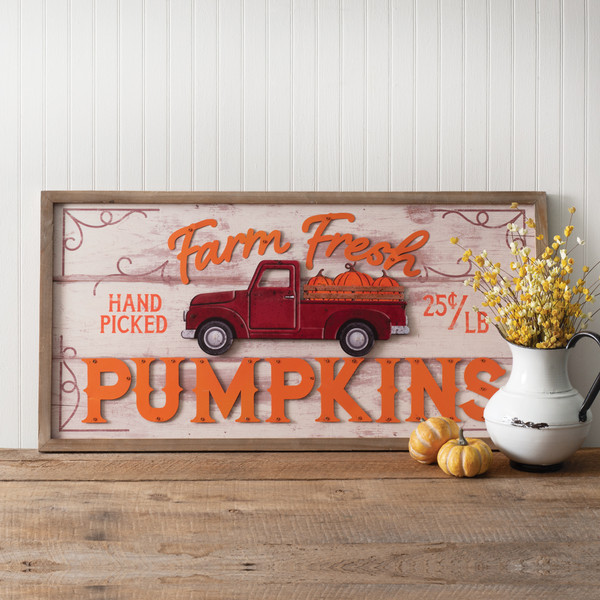 CTW Home Farm Fresh Pumpkins Wall Sign 440133