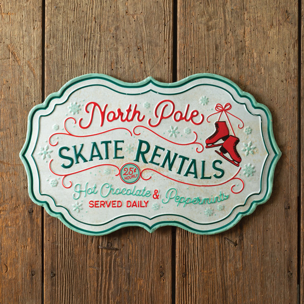 CTW Home North Pole Skate Rentals Metal Wall Sign 440149