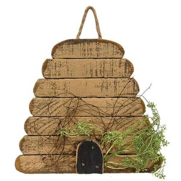 Hanging Lath Beehive Large G21230 By CWI Gifts