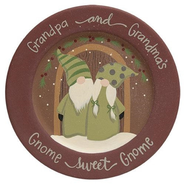CWI G35434 Gnome Sweet Gnome Plate