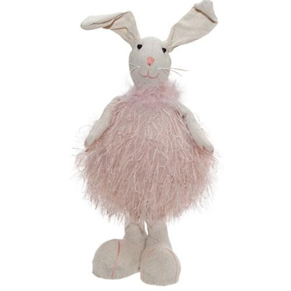 CWI GADC2859 Fuzzy Pink Standing Bunny