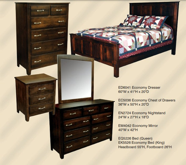 Economy Dresser Red Oak & Brown Maple ED6041 By J.Miller Woodworking