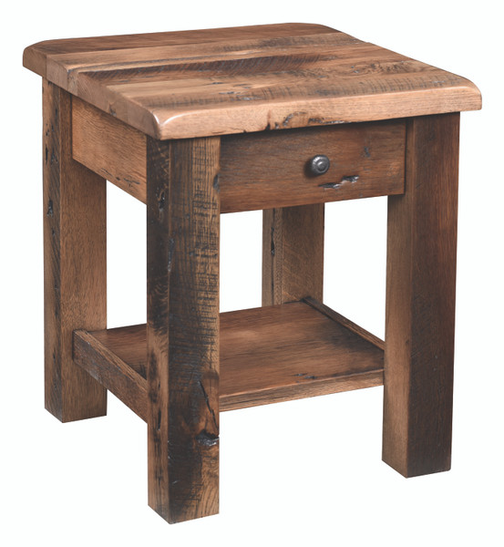 Reclaimed Post Mission Collection End Table RPMET20 By Frog Pond Furniture