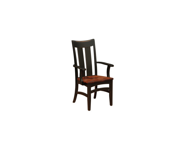 Galveston Shaker Arm Chair (24"W 17"D 40.25"H) 2121 By Forest Ridge Woodworking