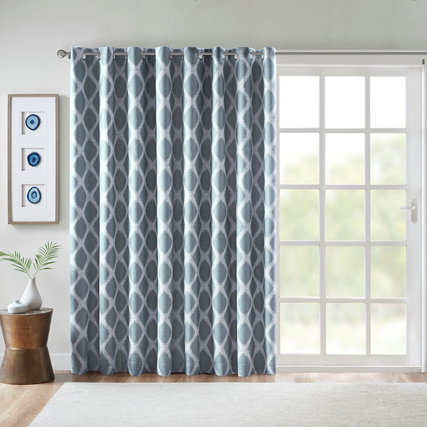 Blakesly Printed Ikat Blackout Patio Curtain - By Sunsmart SS40-0183