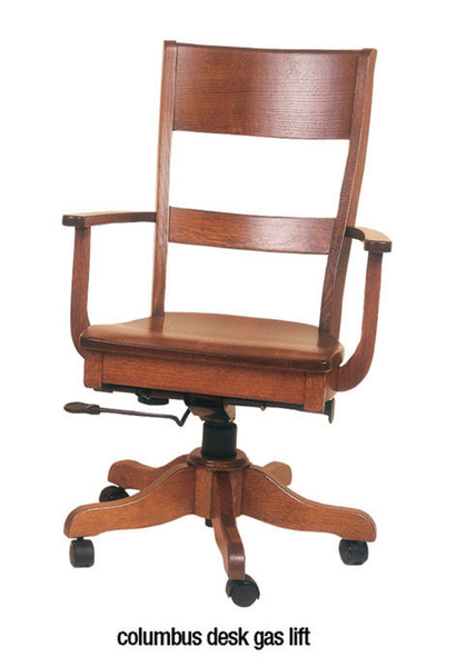 Columbus Arm Gas Lift Desk Chair AC132-GLD By Hillside Chair
