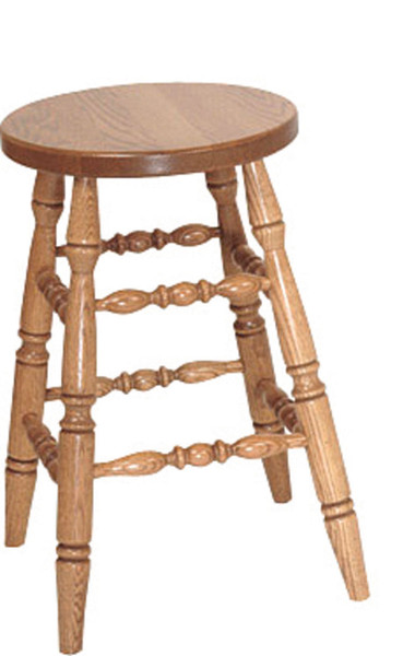 24" Stool With Turned Leg AC66-24 By Hillside Chair
