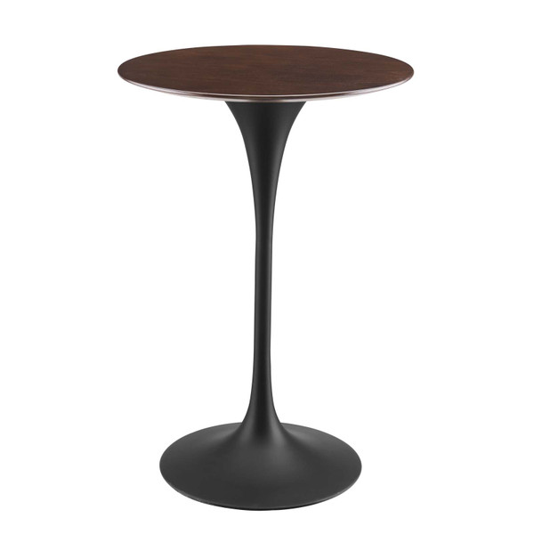 Modway Lippa 28" Wood Bar Table EEI-4890-BLK-CHE