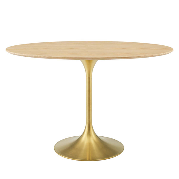Modway Lippa 48" Oval Wood Dining Table EEI-5217-GLD-NAT