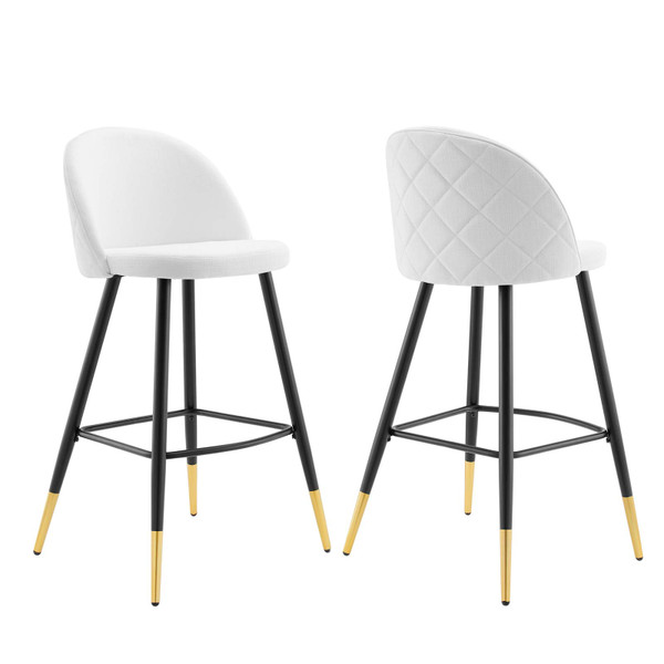 Modway Cordial Fabric Bar Stools - Set Of 2 EEI-4526-WHI