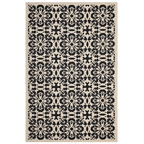 Modway Ariana Vintage Floral Trellis 9X12 Indoor And Outdoor Area Rug R-1142E-912