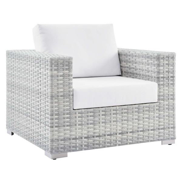 Modway Convene Outdoor Patio Armchair EEI-4297-LGR-WHI