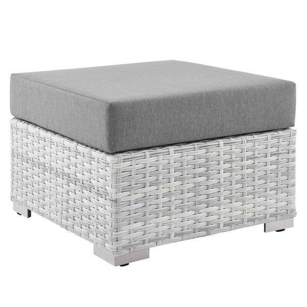 Modway Convene Outdoor Patio Ottoman EEI-4301-LGR-GRY