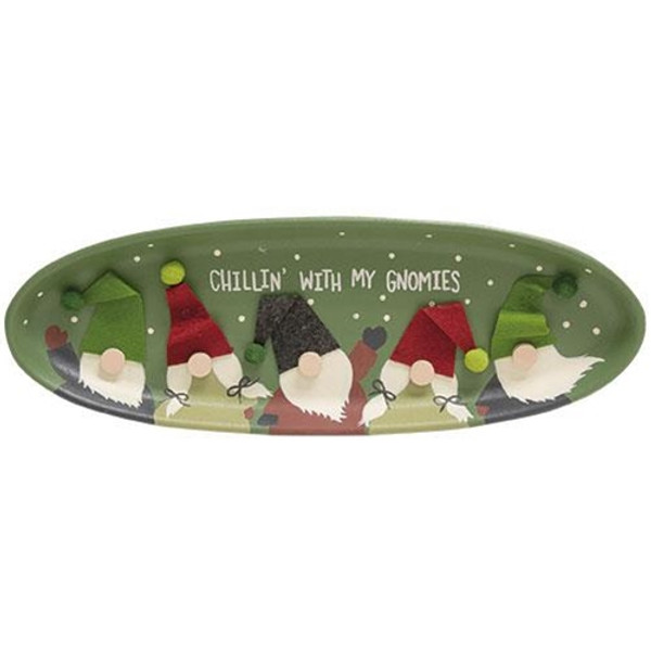 Chillin' With My Gnomies Wooden Tray G35432 By CWI Gifts