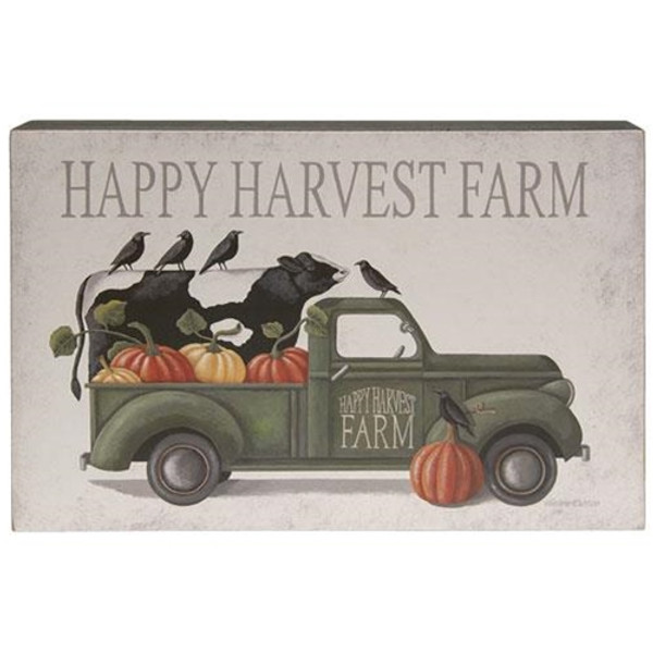 *Happy Harvest Farm Truck Box Sign G35571 By CWI Gifts