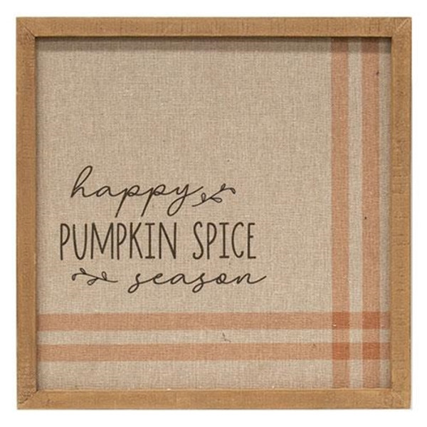 *Happy Pumpkin Spice Season Feed Sack Frame G65182 By CWI Gifts