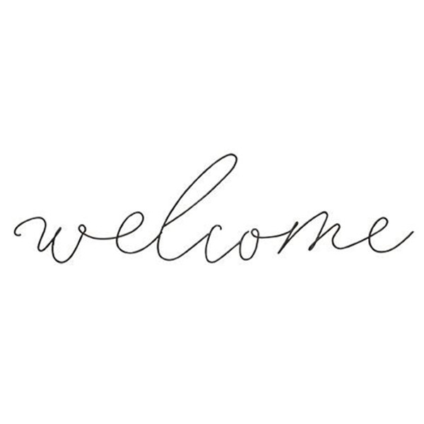 *Welcome Wire Script Wall Word G65185 By CWI Gifts