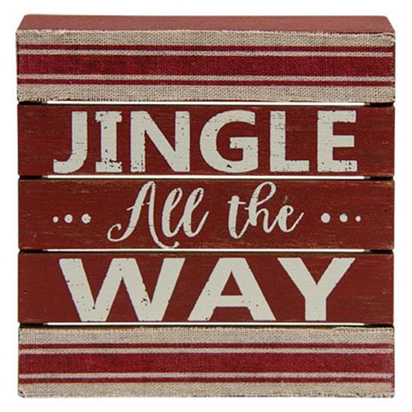 *Jingle All The Way Pallet Box Sign G91018 By CWI Gifts